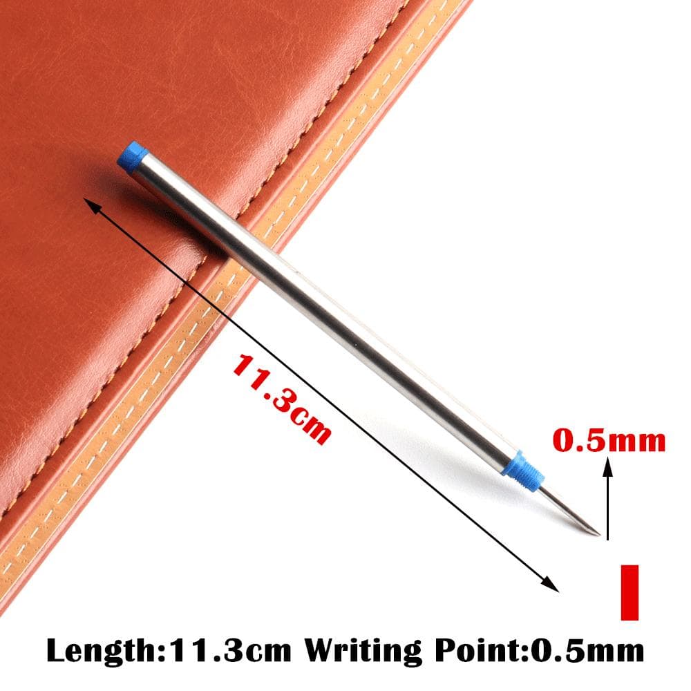 5/10/20 PCS/Set GENKKY Wholesale BALLPOINT PEN REFILLS 0.7mm Different Design Length Blue And Black Ink Refill Replacement Black ink /10PCS