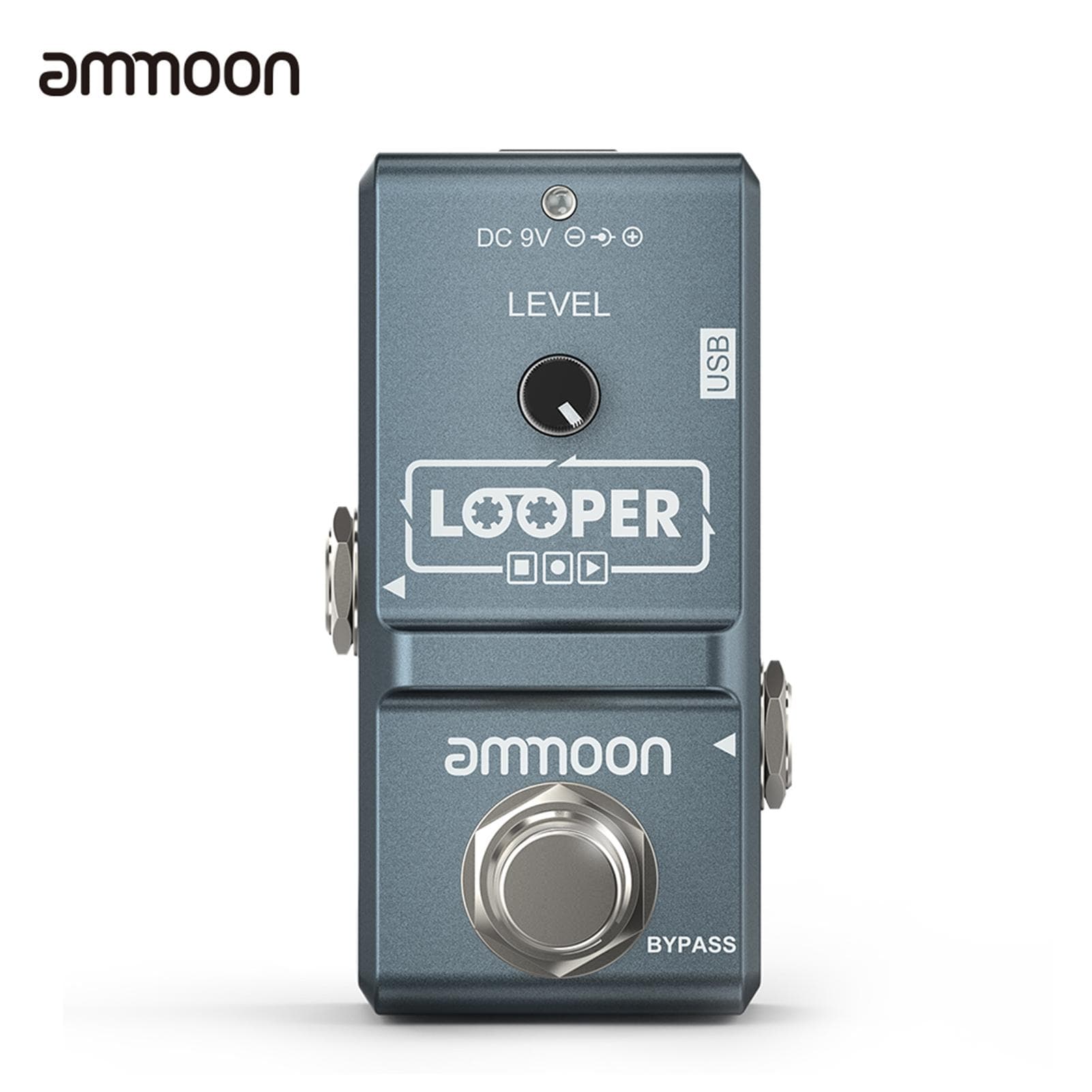 Ammoon AP-09 Nano Series Loop Electric Guitar Effect Pedal Looper True Bypass Unlimited Overdubs 10 grey