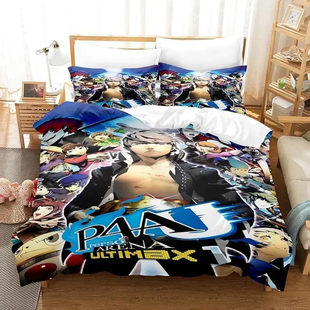 Persona 4 Bedding Set Single Twin Full Queen King Size Bed Set Adult Kid Bedroom Duvet cover Sets 3D Print Anime Bed Sheet Set 70x133cm 2pcs