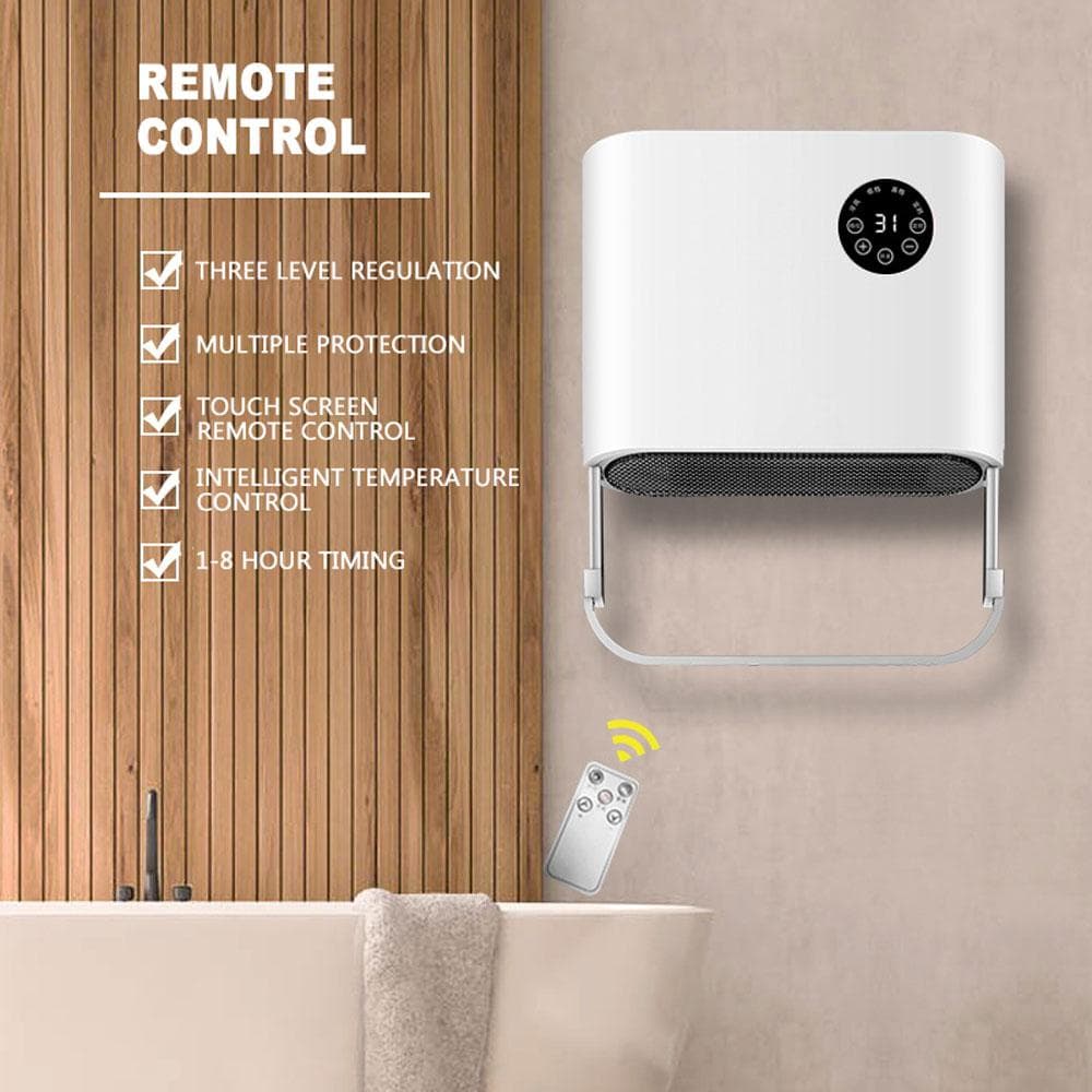 Small Bathroom Heater Wall Mounted Household Eenergy Saving Thermoelectric Heater white