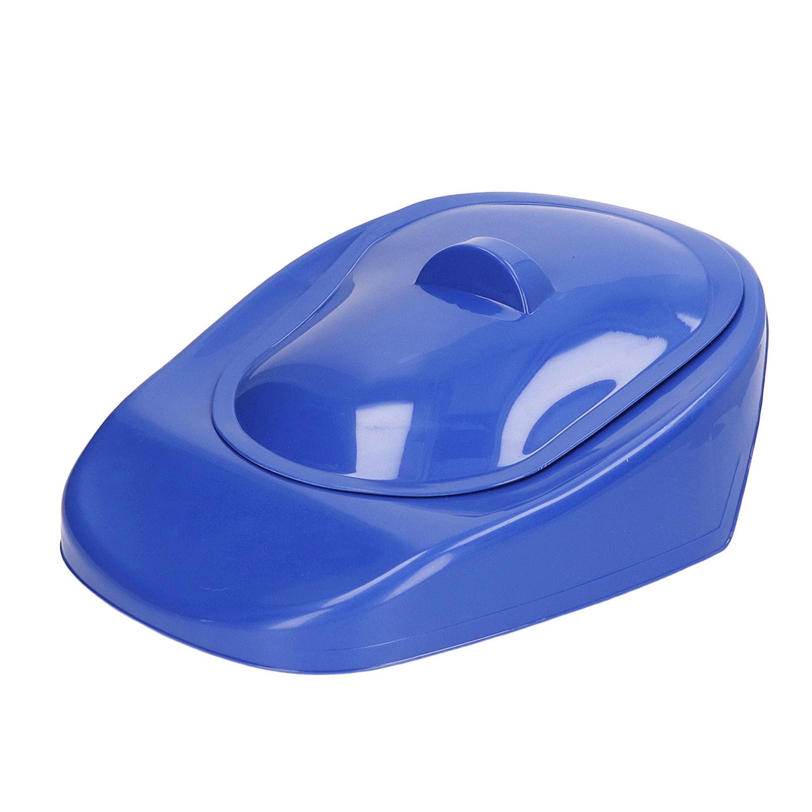 PP Bedpan Household Portable Smooth Elderly Patient Bed Pan with Lid Handle for Pregnant Woman Dark dark blue