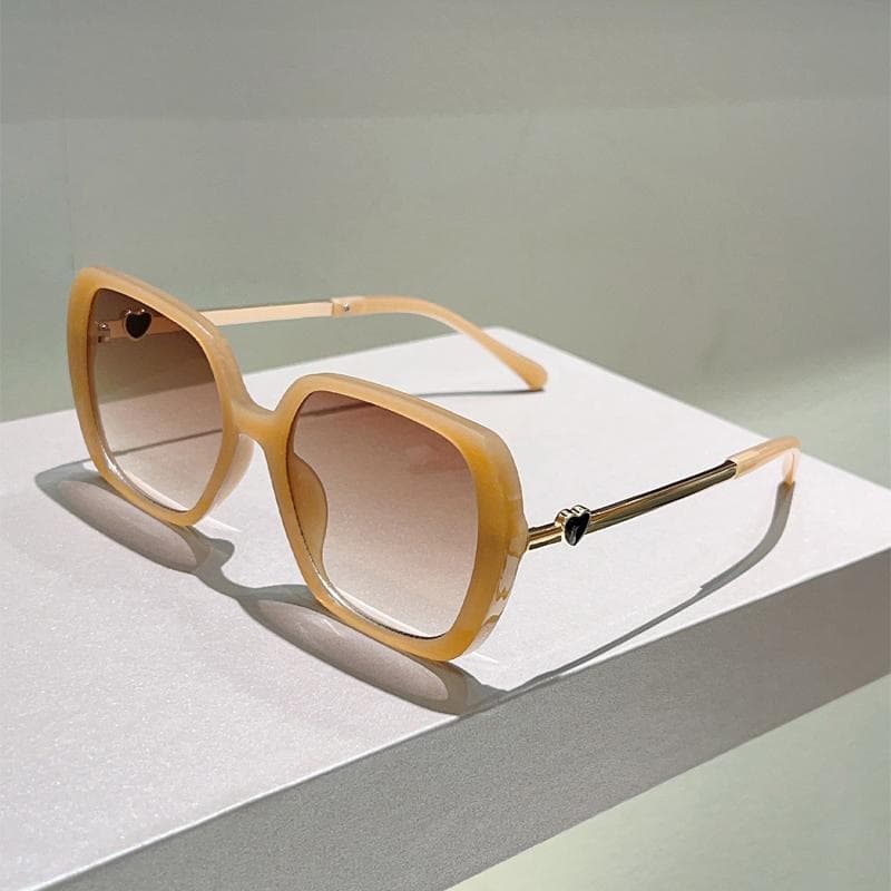 KAMMPT Vintage Square Sunglasses Women Retro Candy Color Rim Gradient Shades Trendy Fashion Sun Glasses as picture shows