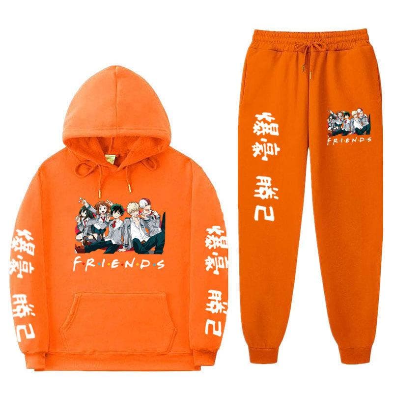 Sportswear Set Anime My Hero Academia Men and Women Casual Sports Suit My Hero Academia Hooded Suit L
