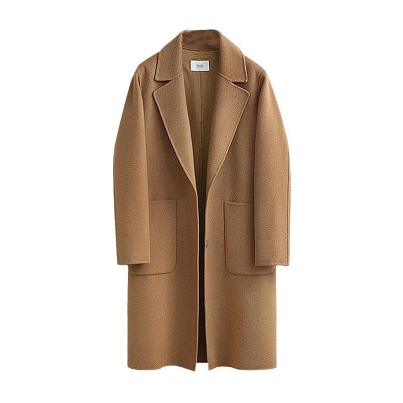 Autumn and Winter New European and American Women's Woolen Coat Women's Long Loose Woolen Coat XXXL