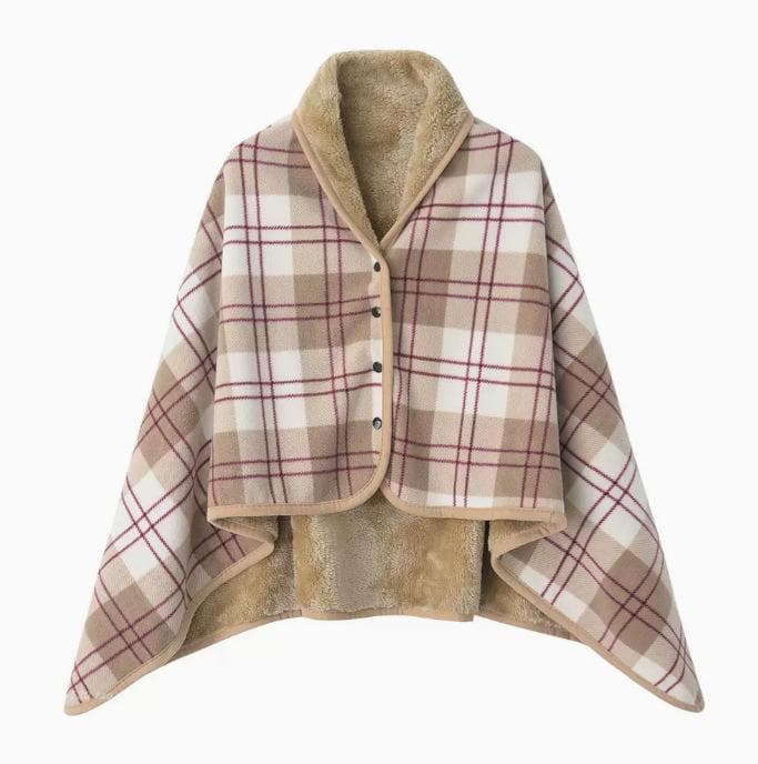 Versatile Shawl Blanket: A-Type Warm Double-Layer, Thick Office Nap Cover 100x140 cm