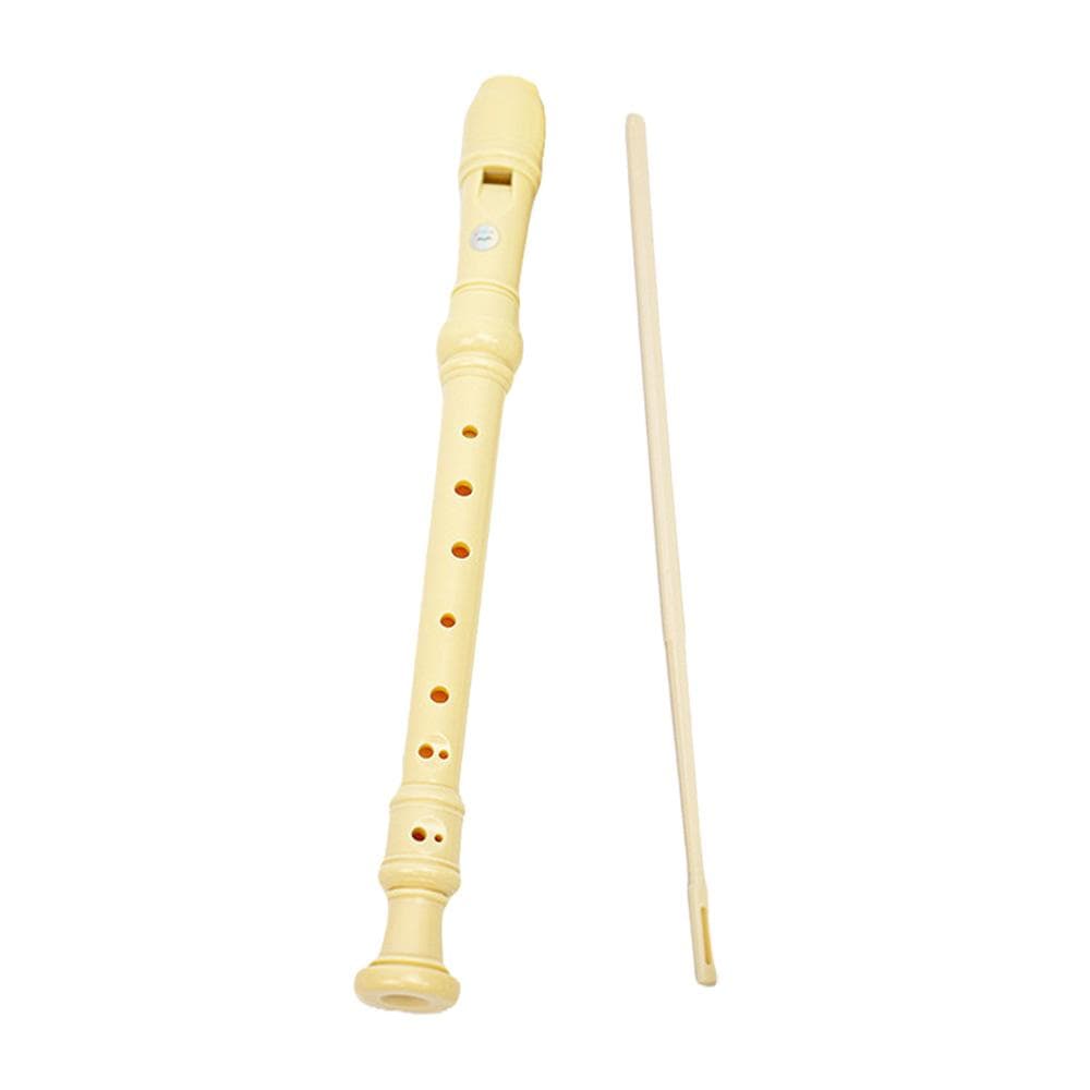 8-Hole Soprano Recorder Instrument High Pitched C-Tone Flute Soprano Recorder Clarinet with white
