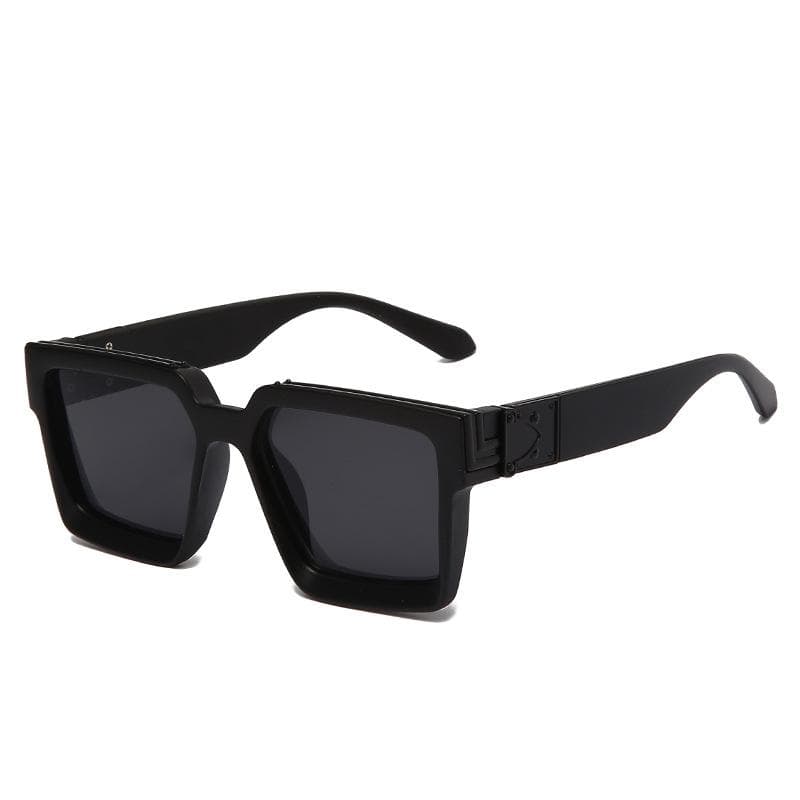 Fashion Luxury Designer Oversized Square Sunglasses Women Men Big Frame Shield Sun Glasses Mirror Shades Travel as the photo