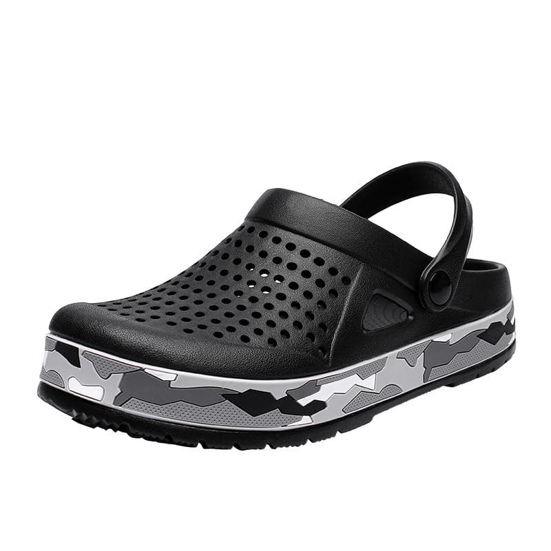 Hot Sale Brand Clogs Men Sandals Casual Shoes EVA Lightweight Sandles Unisex Colorful Shoes for Summer Beach 41 black