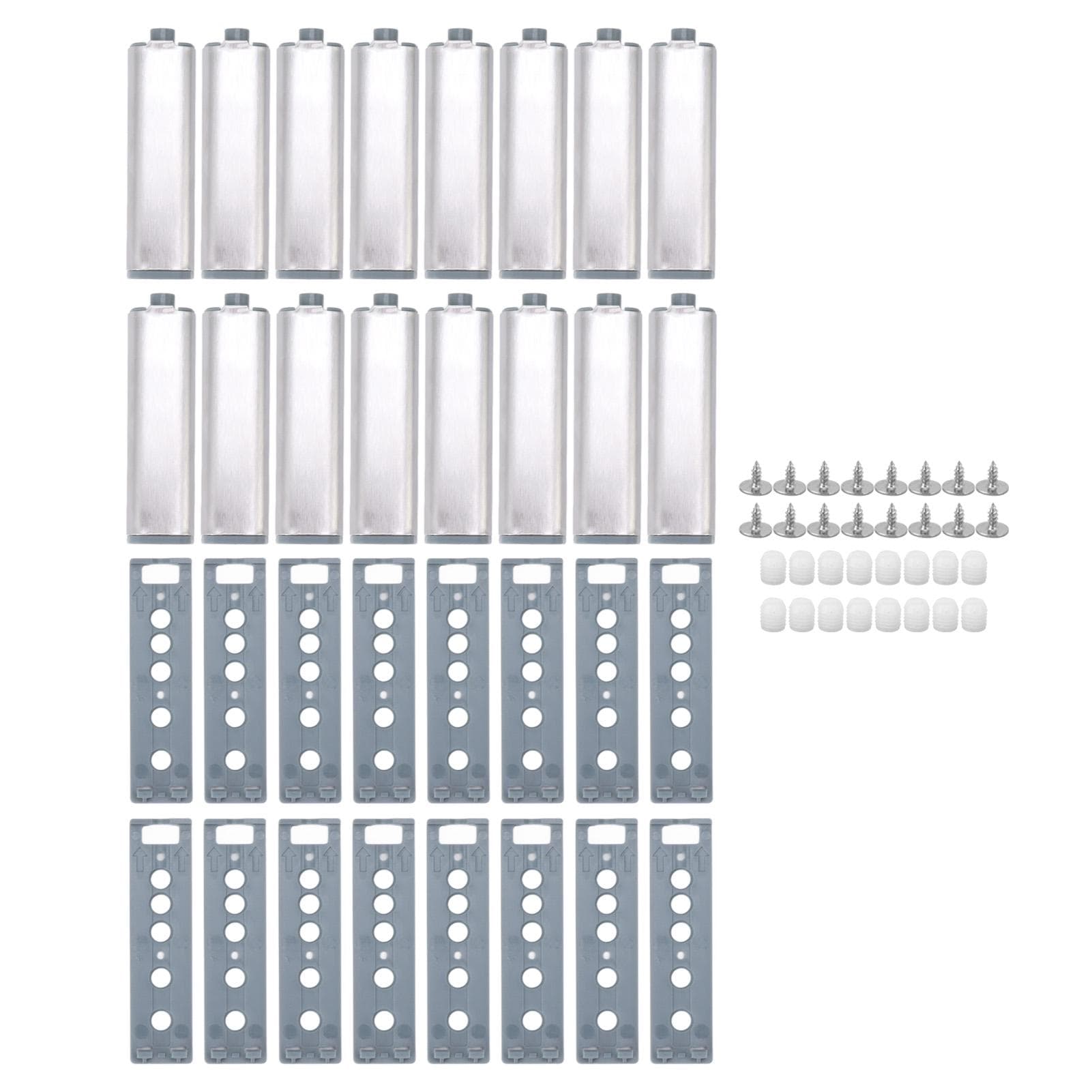 16pcs Push Open Latch Heavy Duty Stainless Steel Push Release Latch for Cabinet Closet Door Drawer