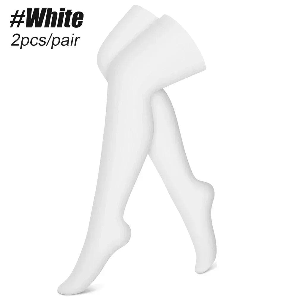 1 Pair Compression Socks Knee High Compression Sock for Women  Men Stockings for Running, Cycling,Athletic white