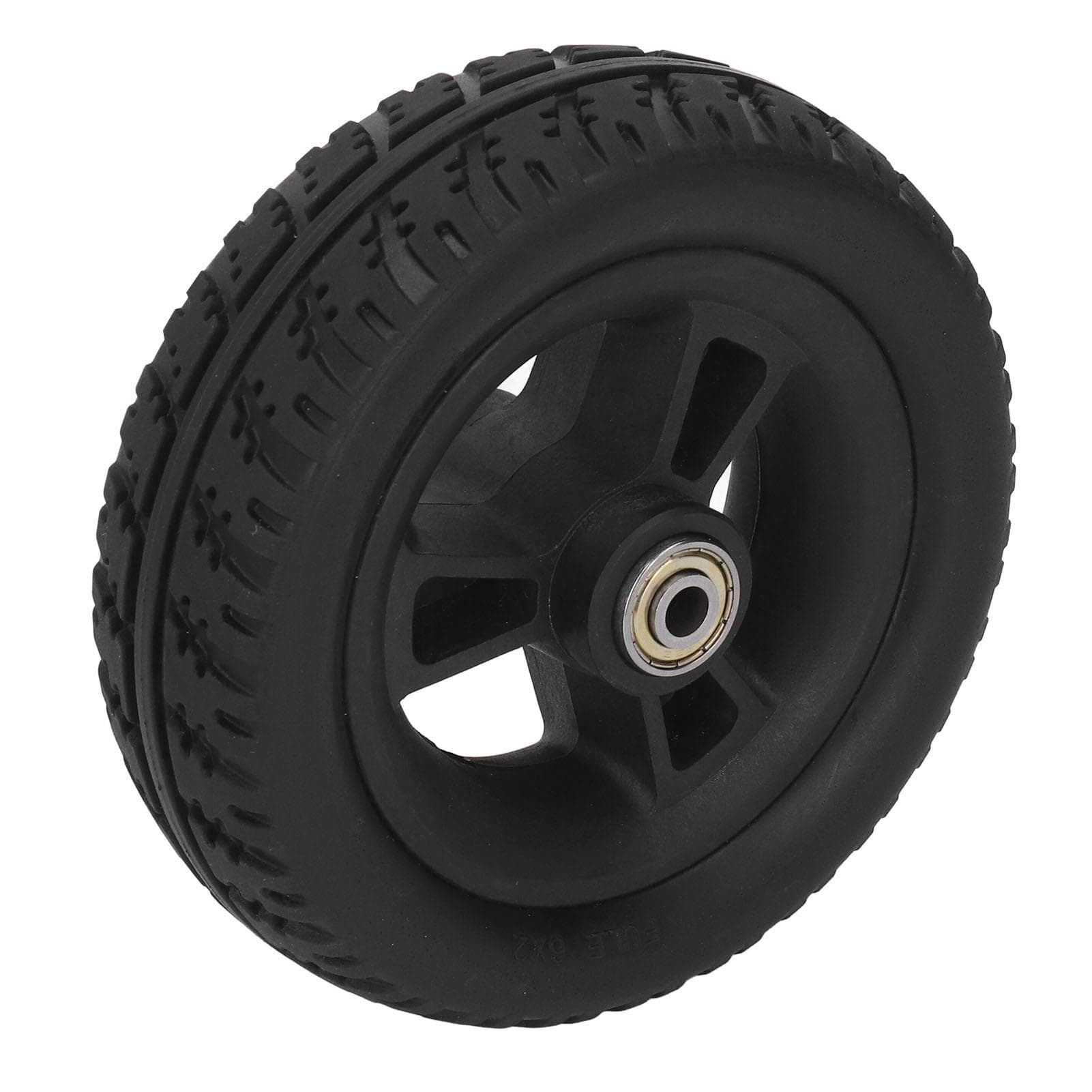 6in Wheelchair Wheel PU Non Slip Wear Resistant Strong Bearing Capacity Walker Tire Replacement