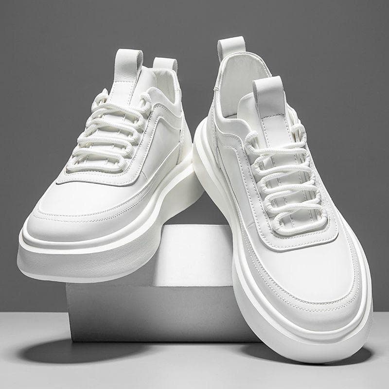High Quality Men Sneaker Pu Leather Platform Casual Shoes for Men Fashion Comfortable Tennis Shoe Male Vulcanized Shoes 39