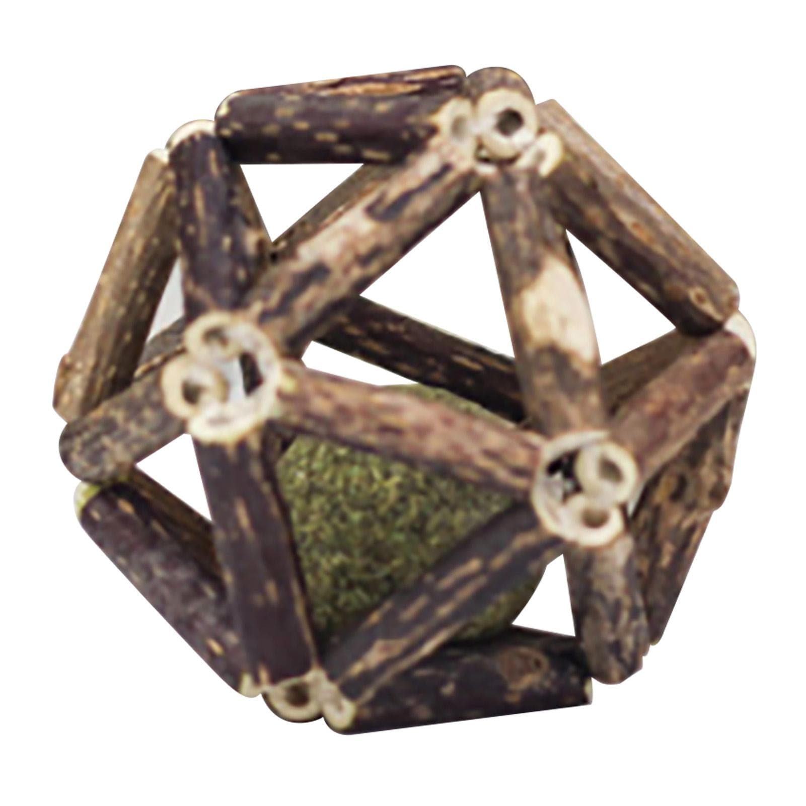Catnip Wooden Ball Silvervine Stick Teeth Grinding Enhance Appetite Cat Chew Catnip Ball for Cats