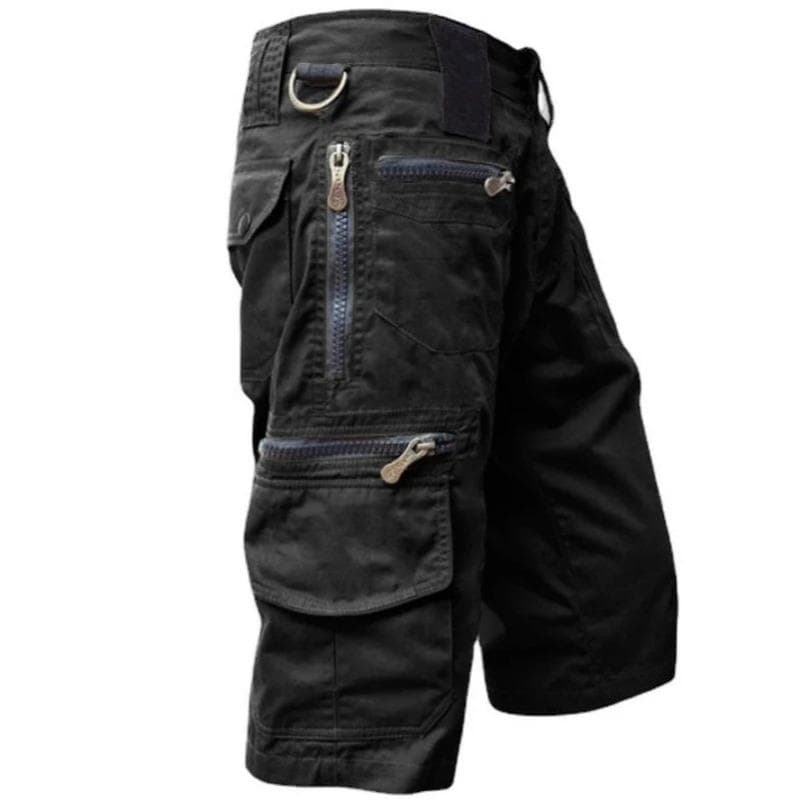 Military Cargo Shorts Men Summer Tactical Joggers Shorts Multi Pockets Streetwear Relaxed Fit Straight Shorts Plus Size 5XL XXL black