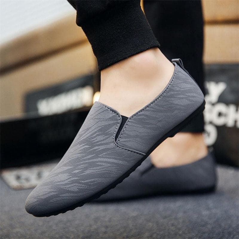 Fashion Men's Summer Retro Lazy Shoes Casual Peas Shoes England Casual Shoes 43 grey