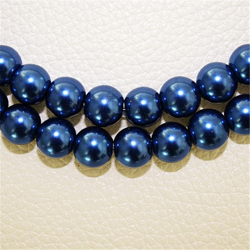 Glass Pearl Bead.Ready Stock.4mm 6mm 8mm 10mm .For Beading Jewelry Diy Craft.Crochet.Beading.Knitting 8mm 105pcs dark blue