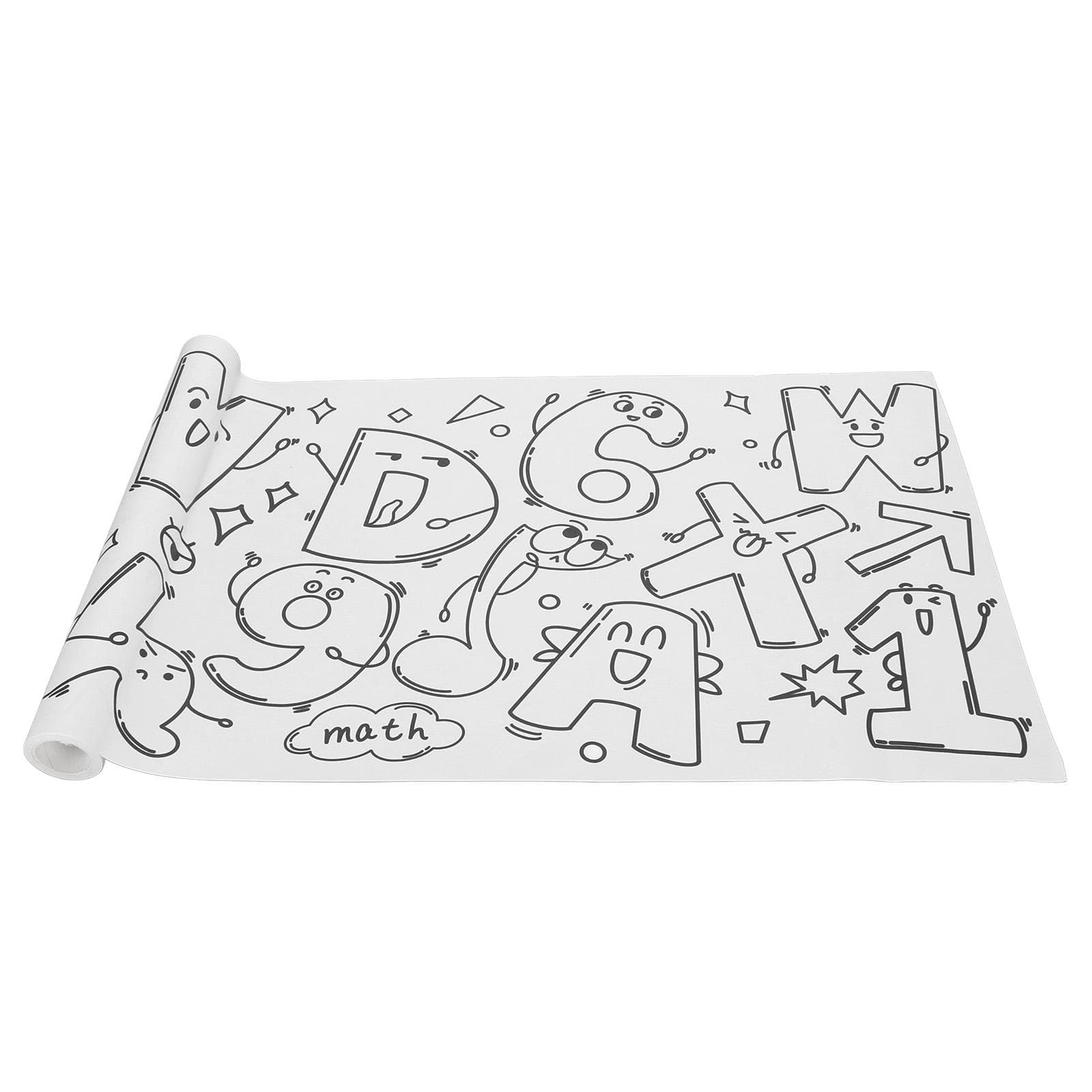 Coloring Paper Roll 3.3yd Long 11.8in Wide Safe Smoothing Multi Purpose Children s Drawing Roll for
