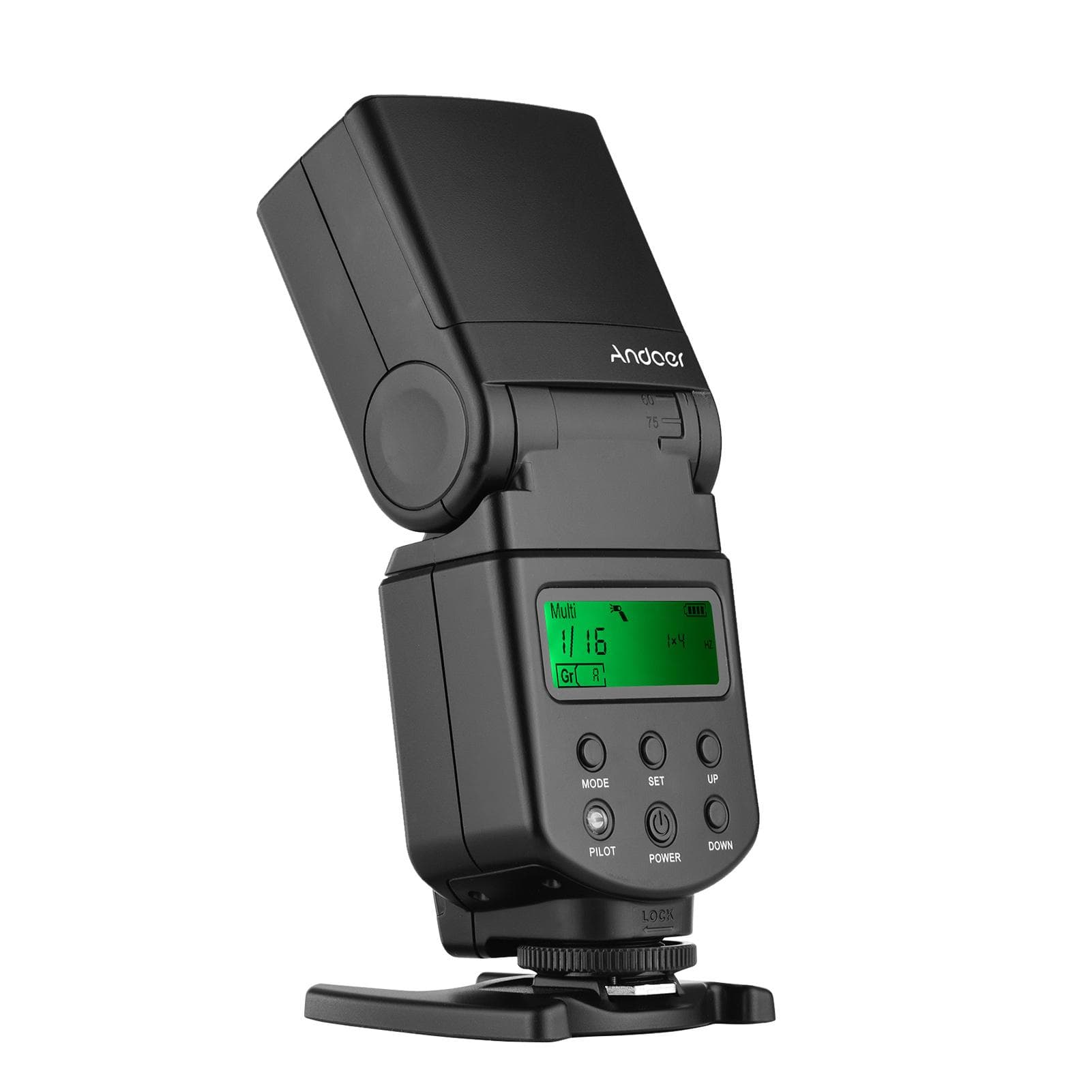 Andoer Universal Flash Speedlite GN40 Adjustable LED Fill Light On-camera Flash With Bracket black