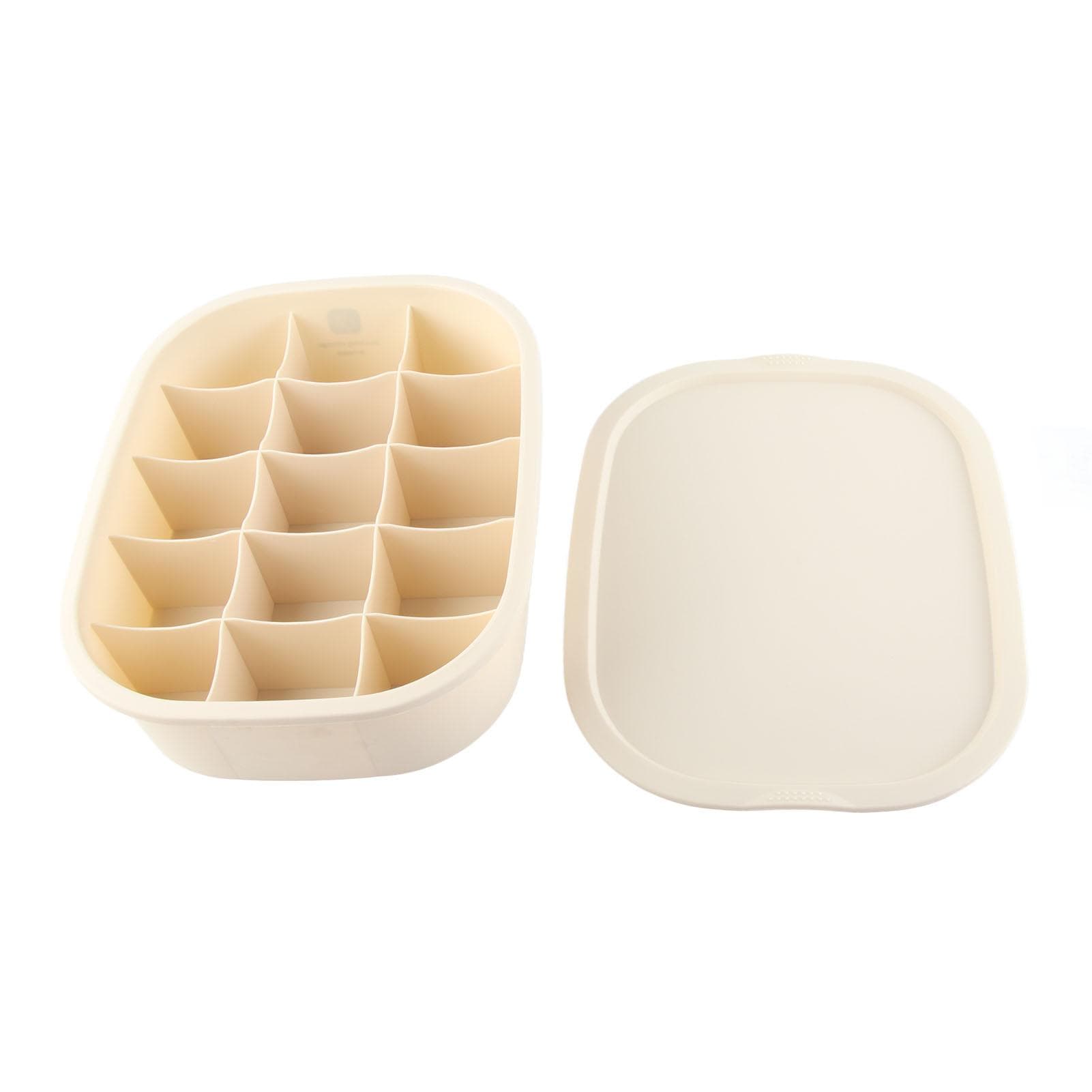 Underwear Organizer Large Capacity High Edges Sturdy Durable PP Underwear Storage Box for Family