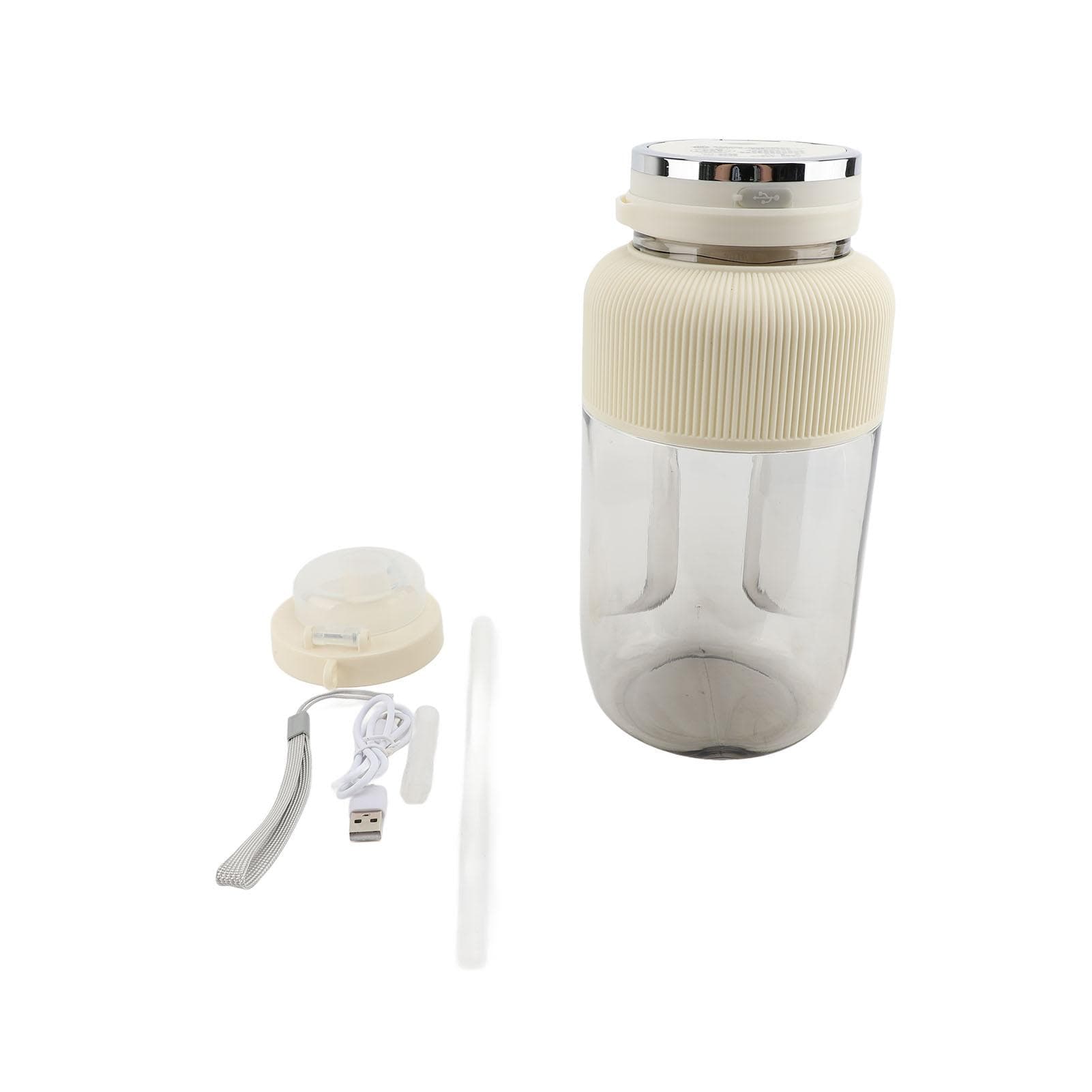 Multifunctional Portable Juicer Cup 1.2L 18000rpm Portable Blender for Shakes Smoothies 6 Leaf White