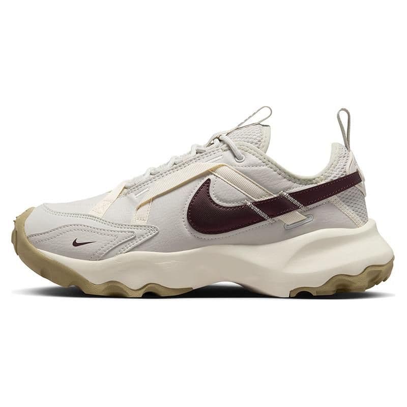 Nike TC 7900 Light Bone Burgundy Crush Women Sneakers Cream Pale-Ivory Neutral-Olive DD9682-003 38.5