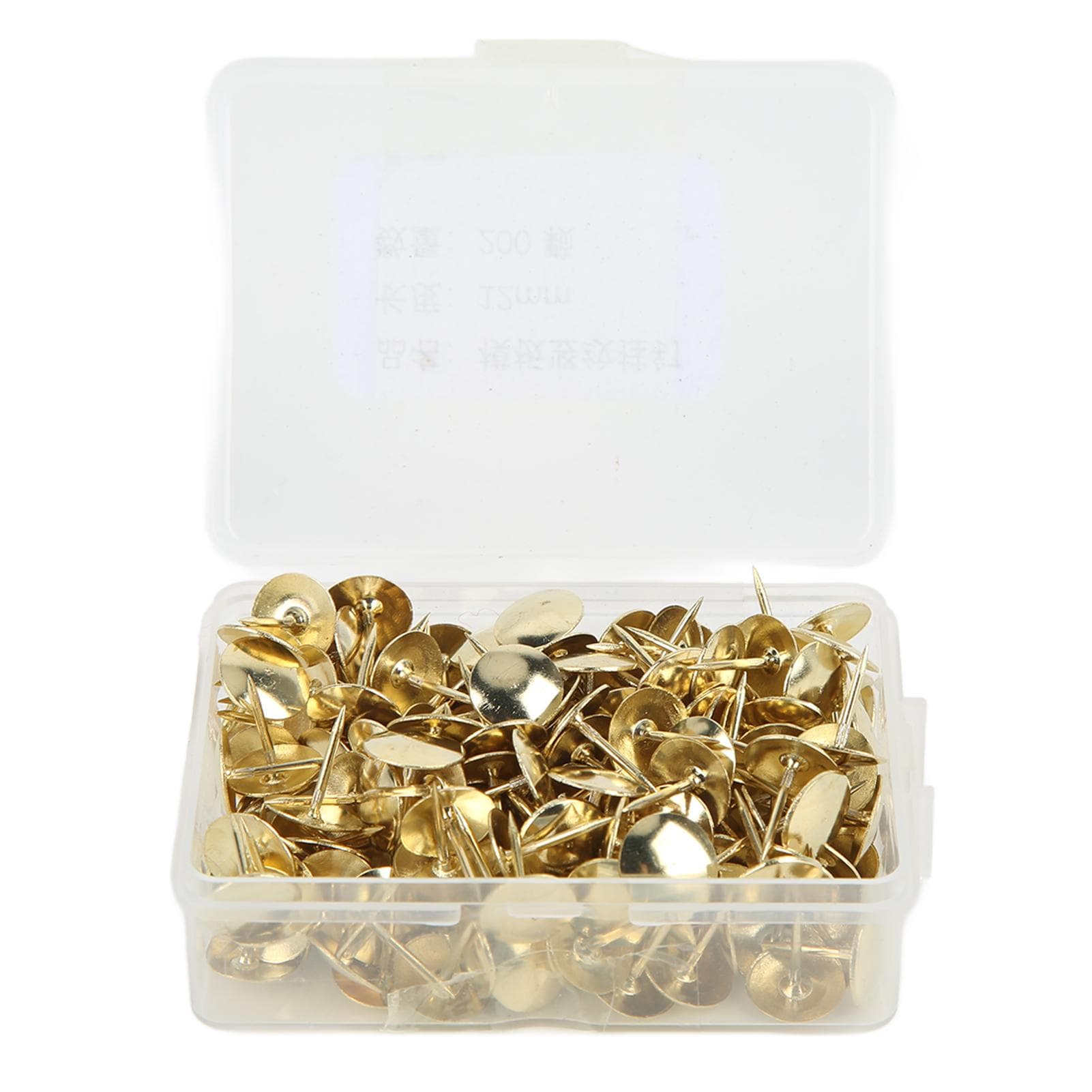 200PCS Thumb Tacks Nonslip Vertical Lines 1.2cm Practical Iron Flat Thumb Tacks for Household