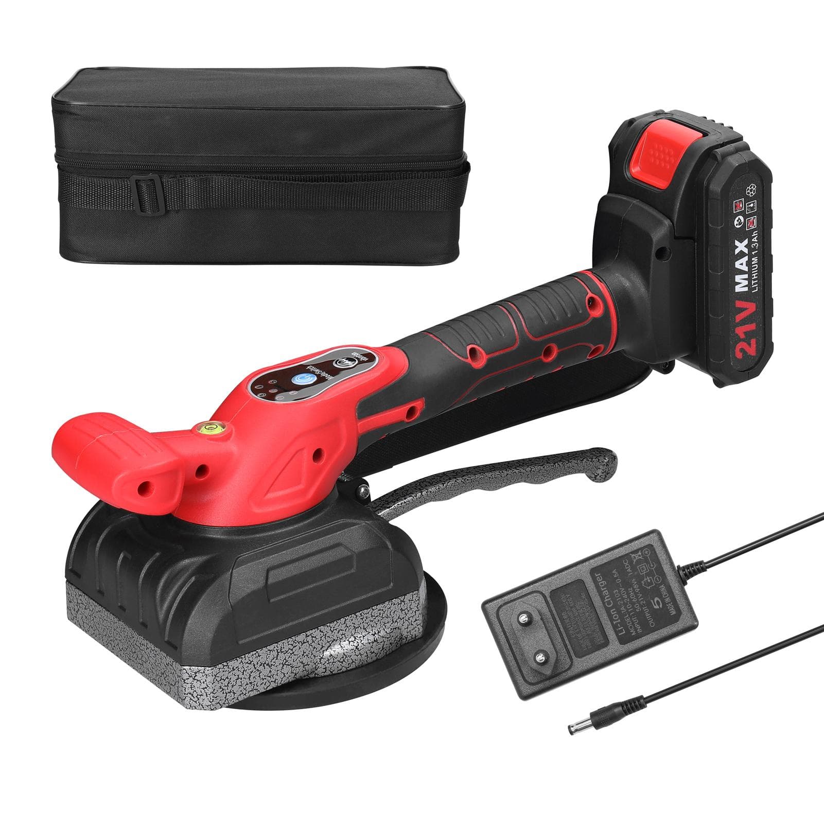 21V Tile Tiling Machine High Loading Capacity Wall Floor Tiles Laying Vibrating Tool Home 1pcs battery EU Plug multicolour