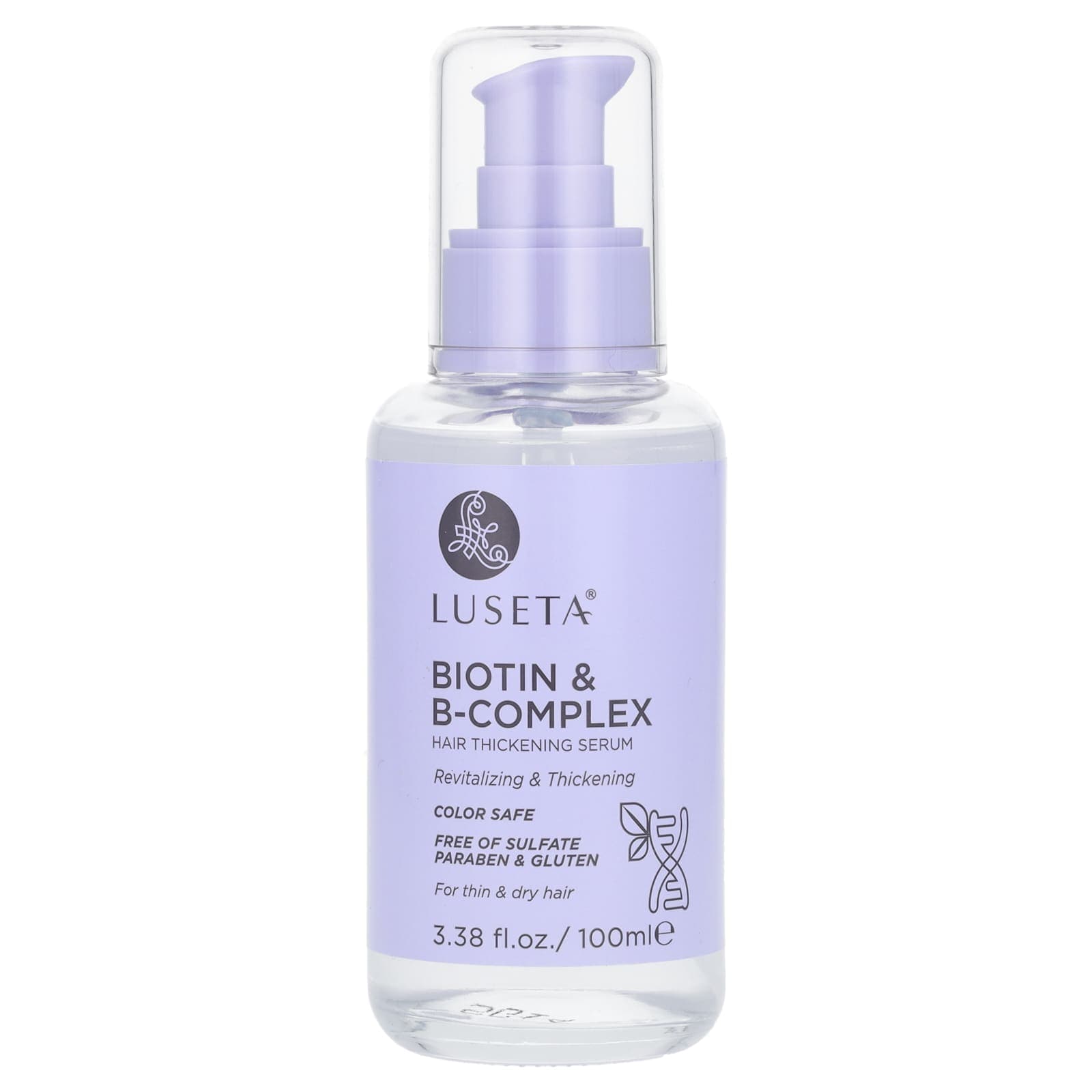 Luseta Beauty, Biotin and B-Complex, Hair Strengthening Serum, for Fine, Dry Hair, 3.38 fl oz (100 ml)