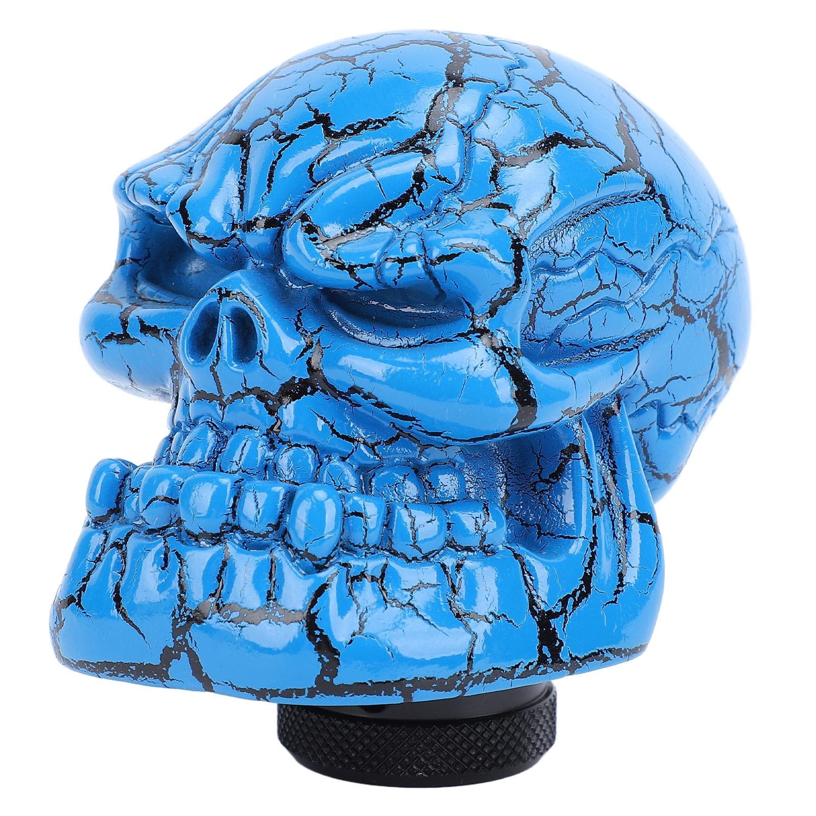 Skull Shift Knobs Resin Comfortable Grip Samurai Skull Shifter Handle Knob with 3 Adapters for Most