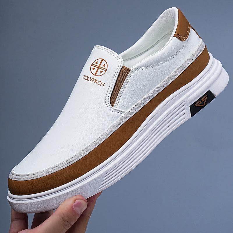Men's Casual Shoes Korean Version Business Trend Casual Breathable Soft Bottom Men's Shoes Shoes 43 white