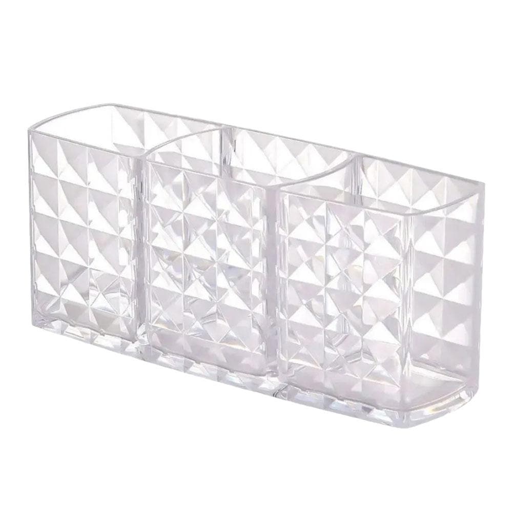 Diamond Patterned Mirror Cabinet Storage Box, Bathroom, Rack Lipstick DROPSHIPPING Cosmetics, S B4B2 transparent-1pcs