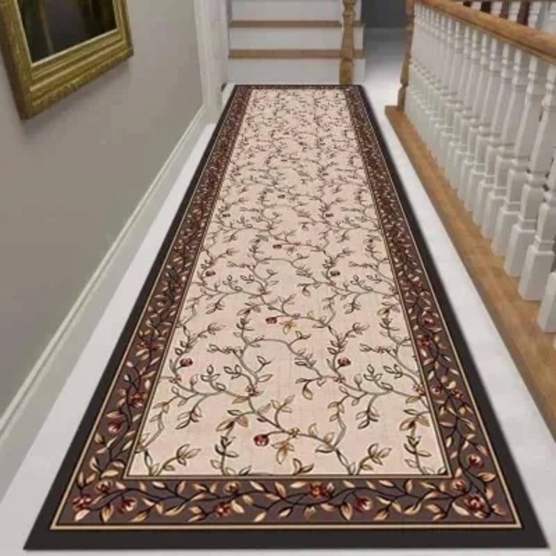 Nordic Style Living Room Hall Carpet Long Hallway Corridor Rugs Kitchen Mat Flannel Anti-slip Doormat National Bedroom Area Rug 60x200cm