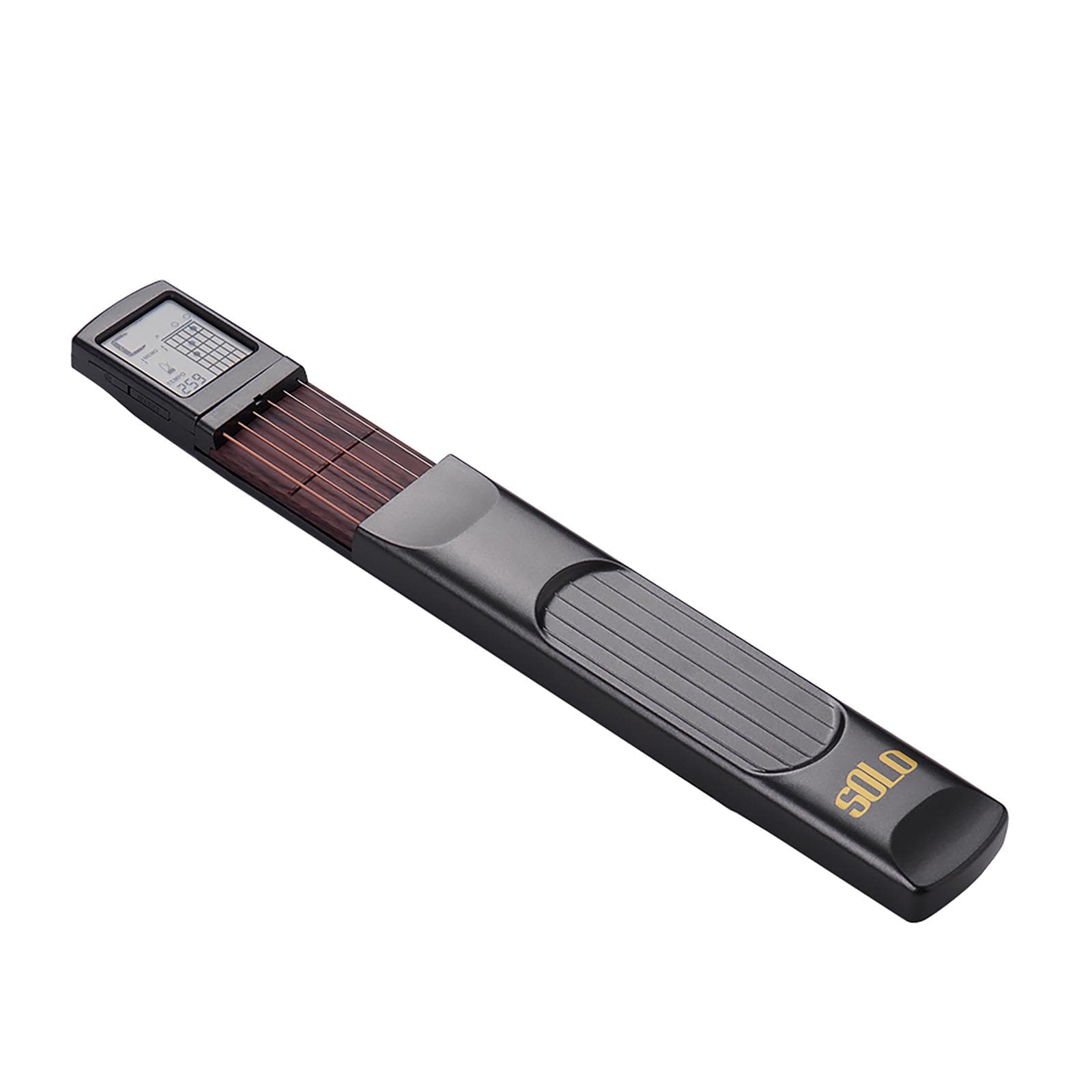 6-String Pocket Guitar Chord Trainer Folk Guitar Practice Tool Gadget 6 Frets with Rotatable Chords dark gray