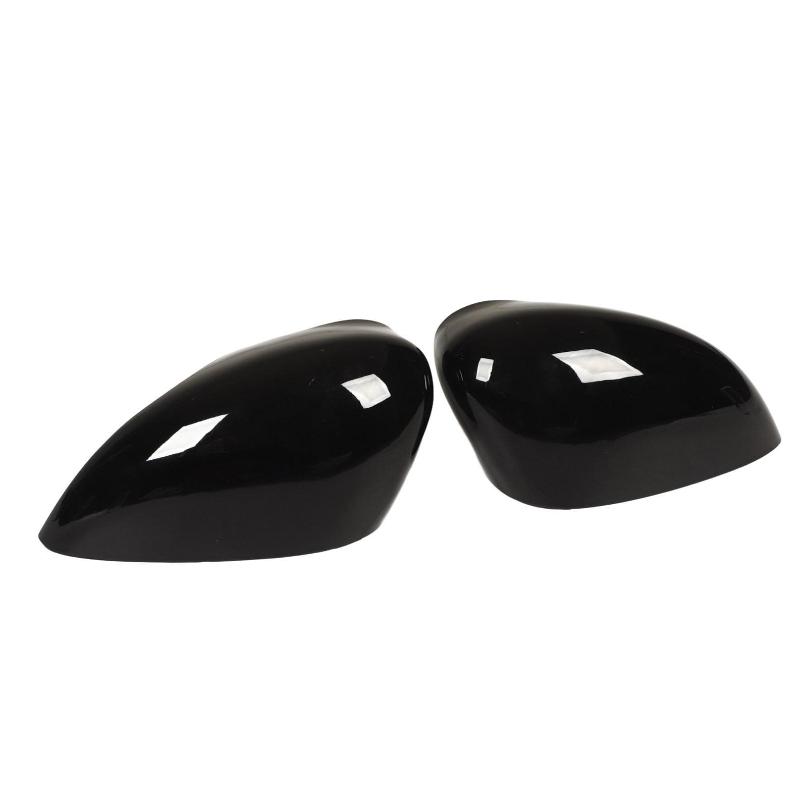 Door Side Mirror Caps Gloss Black Rear View Side Mirror Housing Replacement For Ford Fiesta MK7