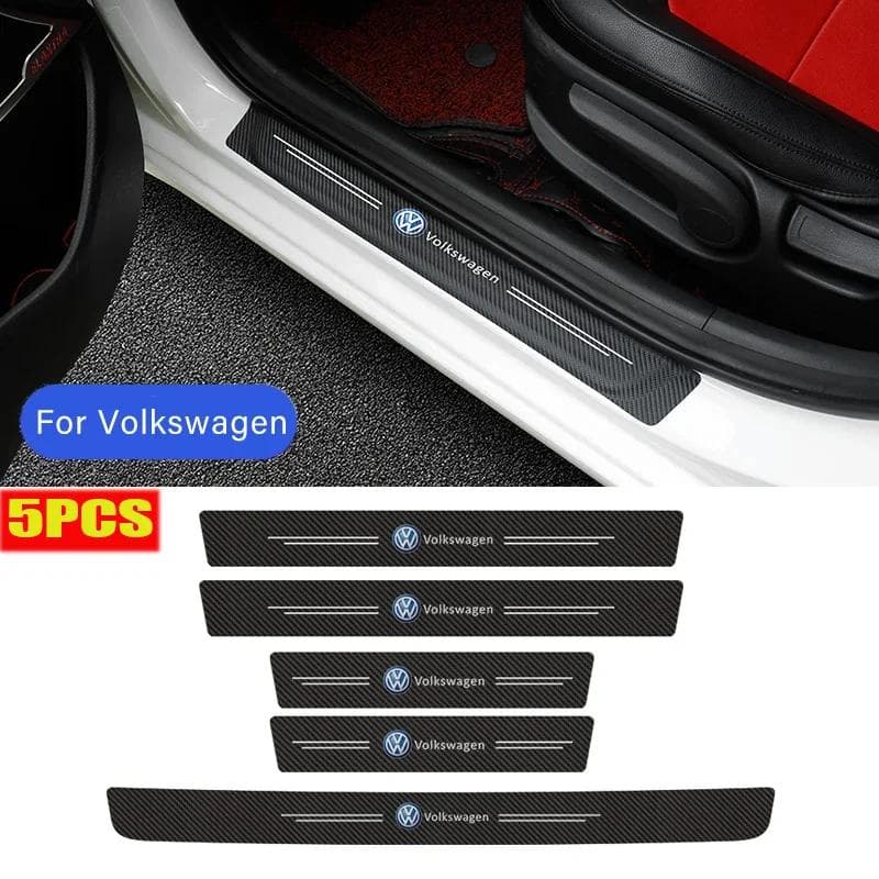 For VOLKSWAGEN VW Car Door Threshold Sticker Trunk Bumper Strips For Volkswagen Passat Santana Tiguan Bora Jetta Beetle Scirocco