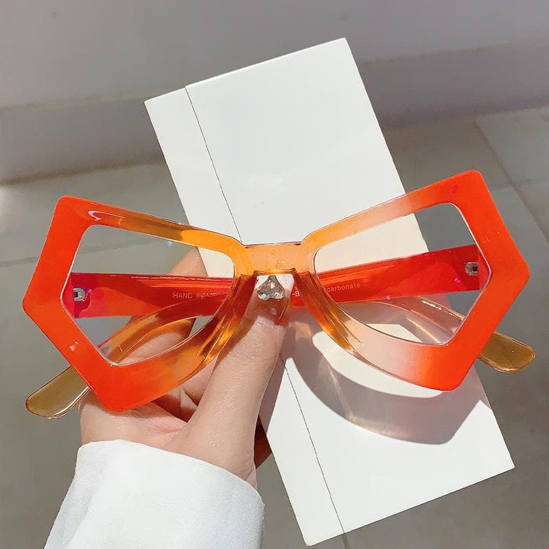 Big Frame Butterfly Vintage Anti Blue Light Glasses Women Luxury Designer Trendy Optical Pink Frames Myopia Prescription