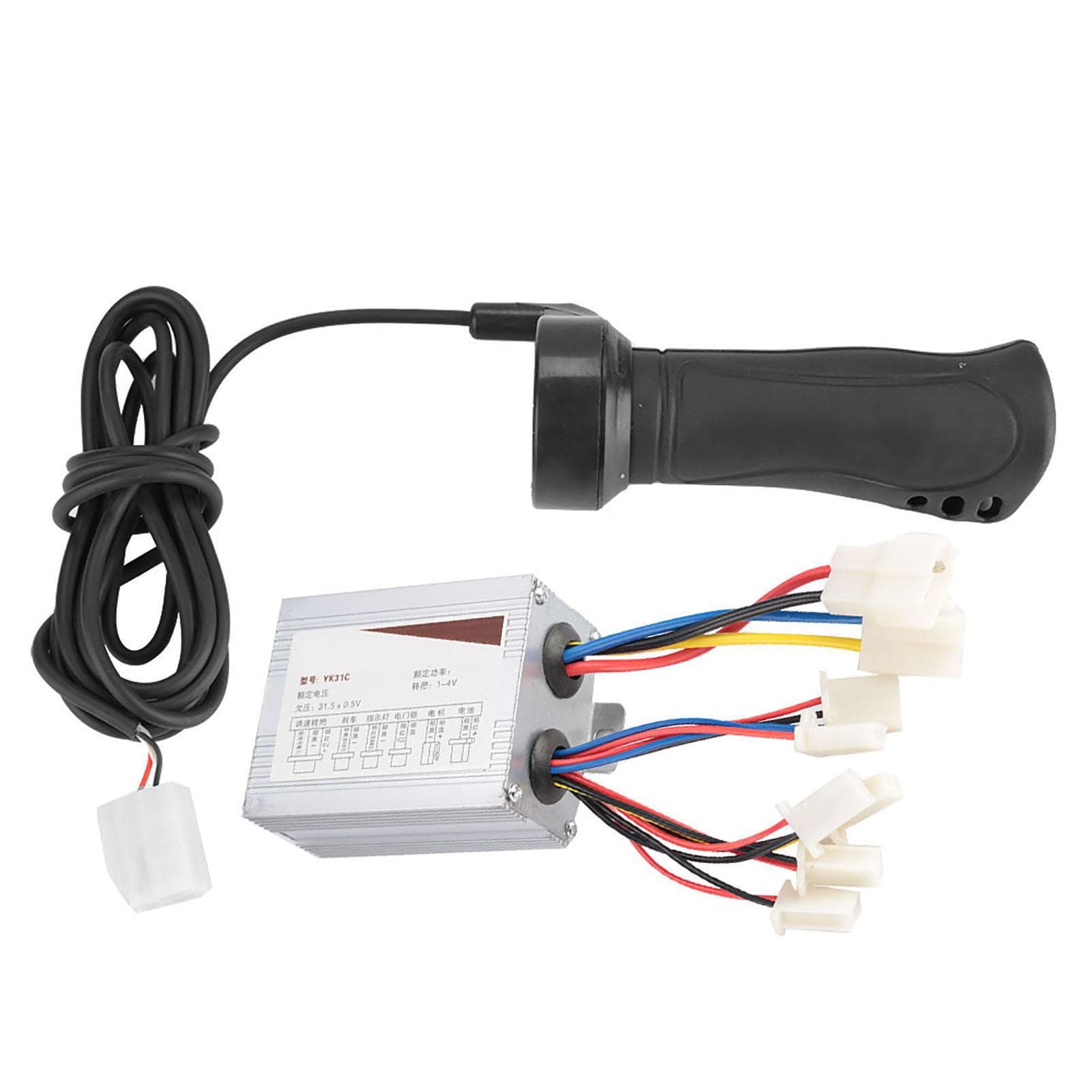 500W Motor Brushed Speed Controller & Throttle Grip for Electric Bicycle Scooter Tricycle 24V