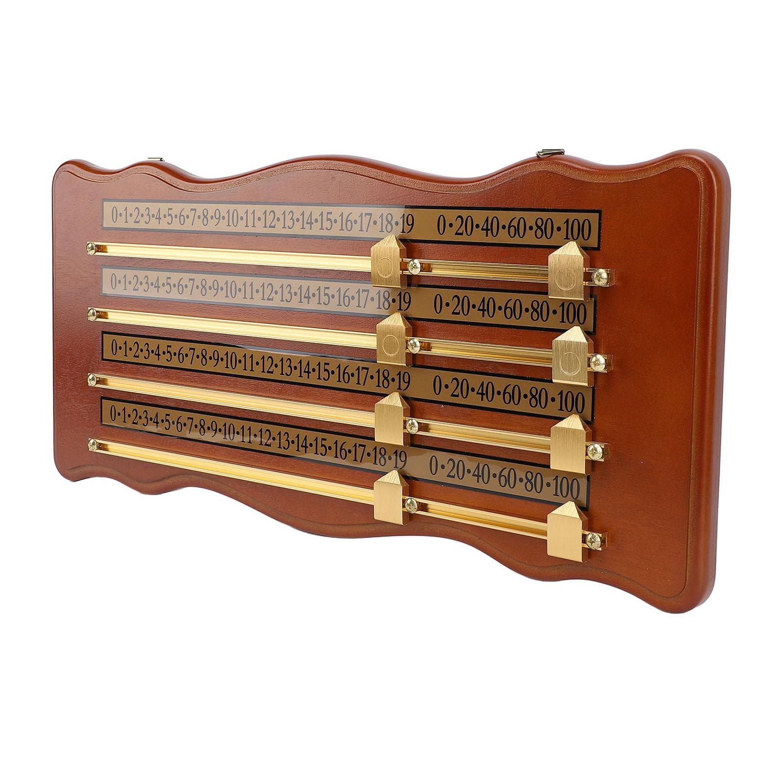 Billiards Scoreboard Club Accessories High Density Wood Material 4 Track Snooker Scoring Board