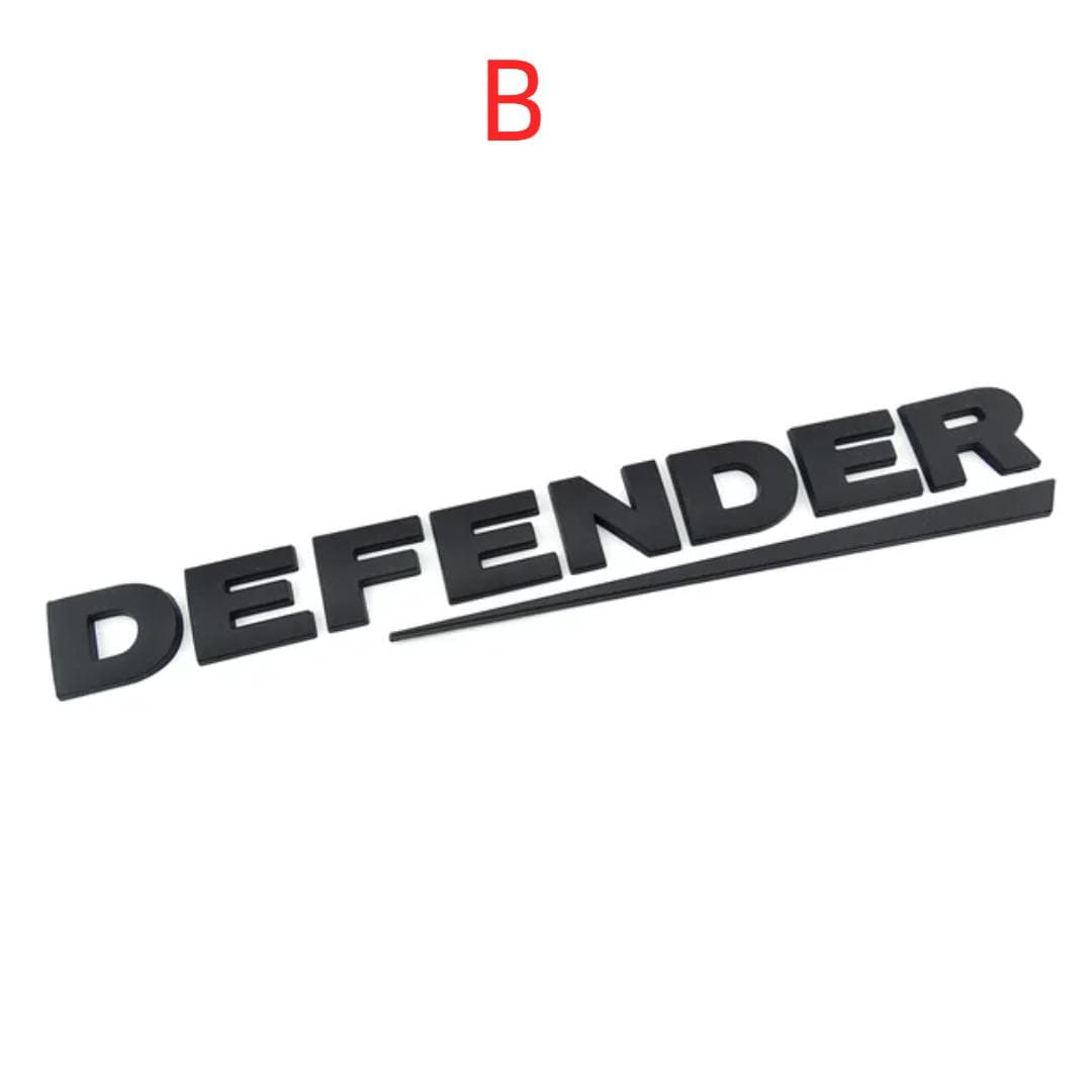 3D Raised ABS Letters Defender Rear Trunk Tailgate Emblem Badge Stickers Decals for L/and R/over Defender Car Styling Accessories B