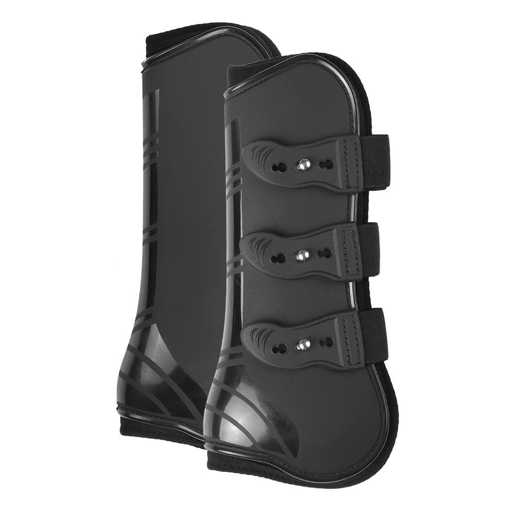4 PCS Front Hind Leg Boots Adjustable Horse Leg Boots Equine Front Hind Leg Guard Equestrian Tendon Front leg black