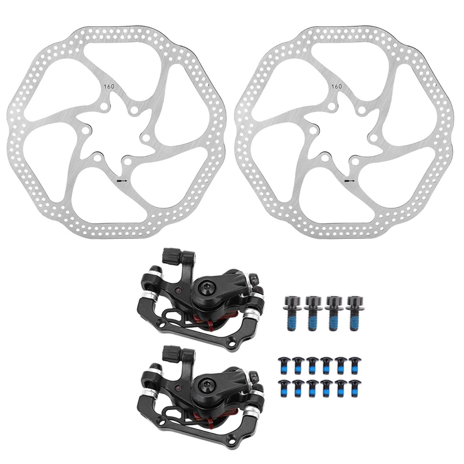 Mountain Bike Mechanical Disc Brake Cycling Bicycle Front Rear Set with 160mm Rotors