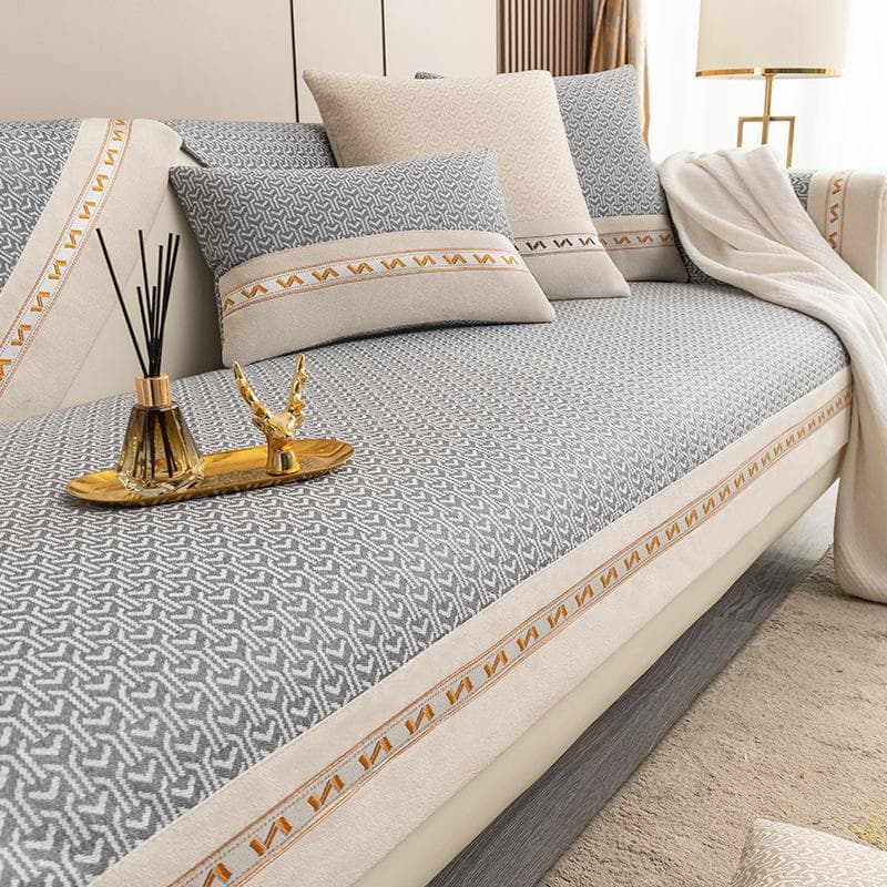Luxury Sofa Cover Non-slip Cotton Linen Towel for Living Room Modern Seat Sofa Cushion Universal Couch Protective Slipcovers 70x70cm 1pcs