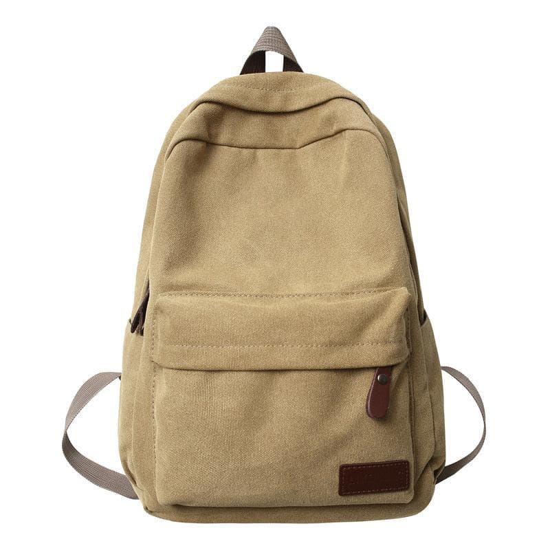 Leisure Out Canvas Backpack Large Capacity New Men's School Bag Outdoor Travel Oxford Cloth Men's and Women's Backpack Travel khaki