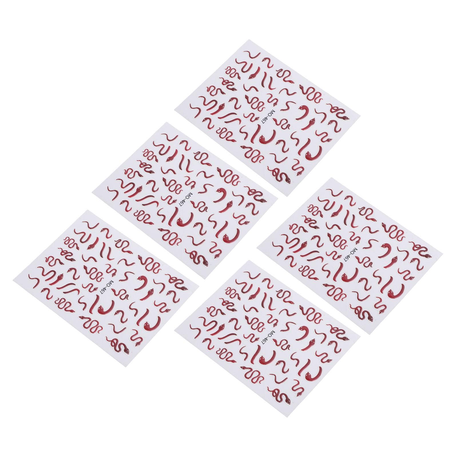 5pcs Nail Art Stickers Embossed Manicure Art Decals Self Adhesive Nail Sticker for Nail Salon