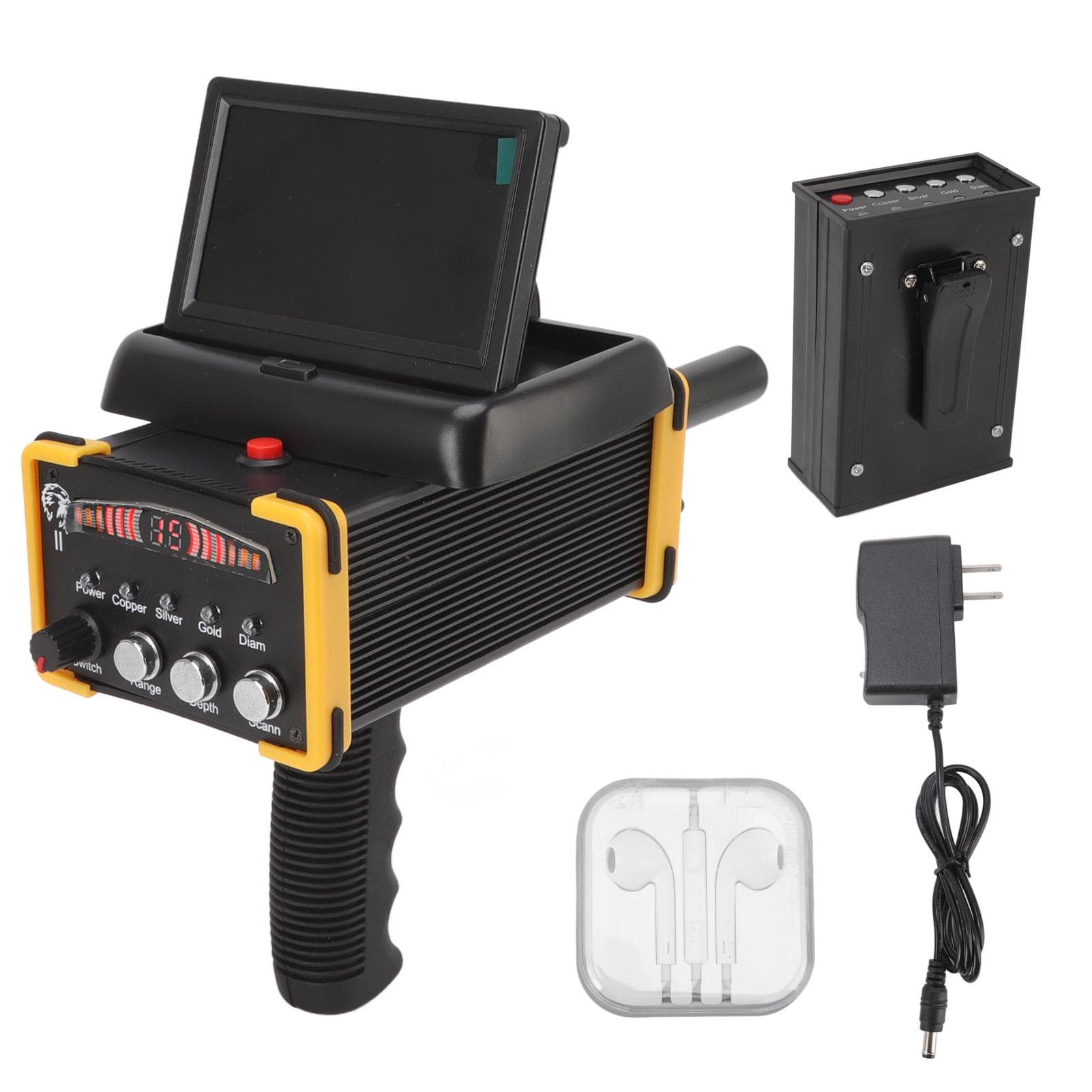 30m Deep Metal Detector Folding Screen Gold Finder Metal Scanner Device Search Range 1000m GR9000