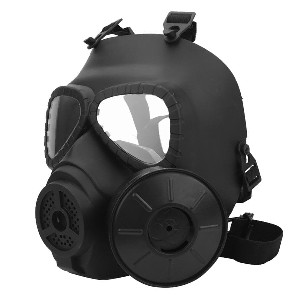 Black Anti Fog Lens CS Field Shooting Game Full Face Tactics Face Guard Shield with Exhaust