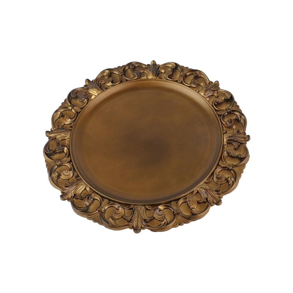 Vintage Photography Ornaments Tray Plastic Retro Storage Tray Round Decorative Display Tray for