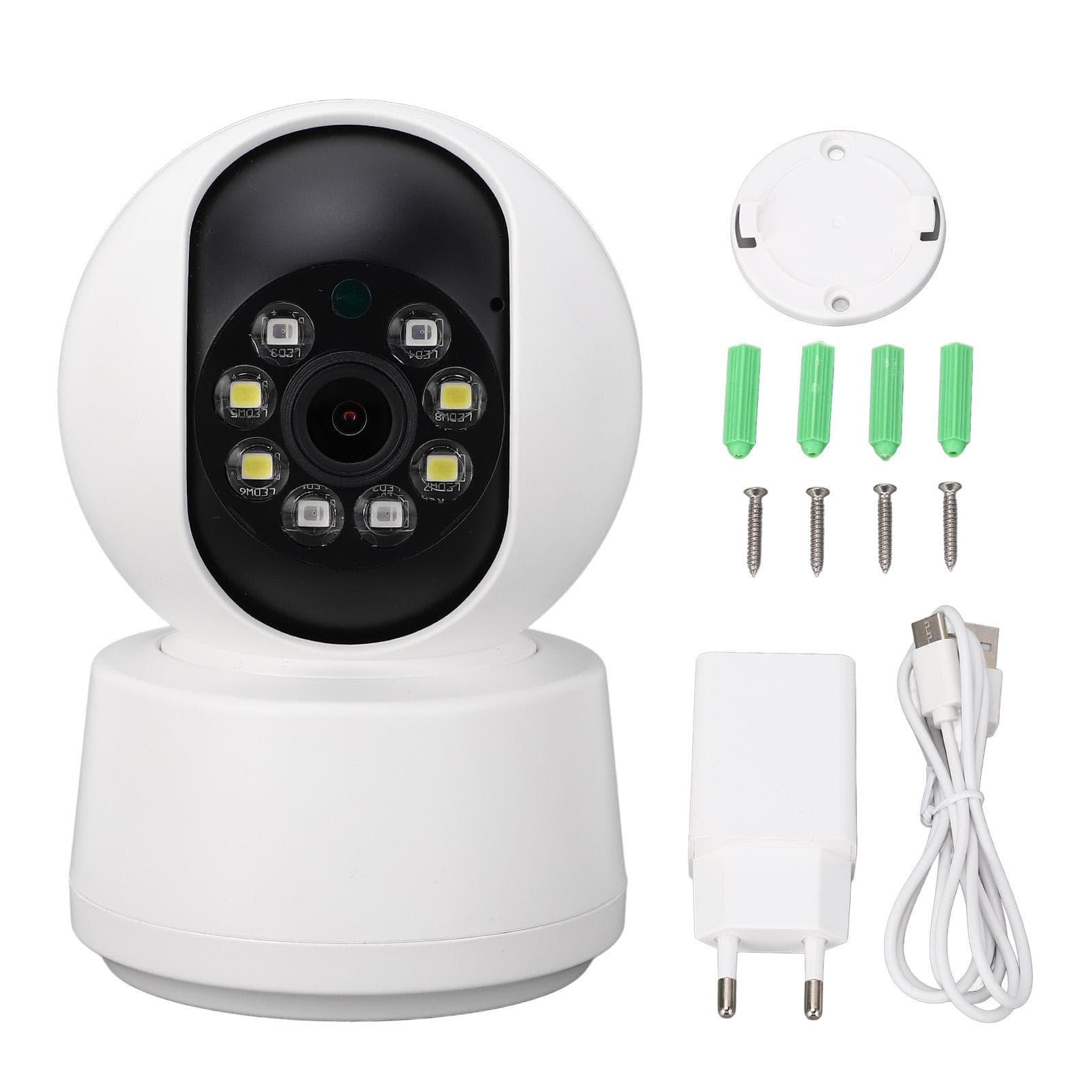 WiFi Home Security Camera 3MP IR Night Vision 360 Degree Panoramic HD Motion Detection Surveillance