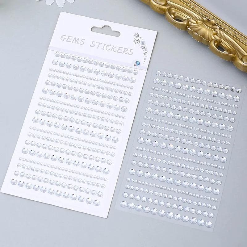 Face Eyes Party Makeup Acrylic Diamond Rhinestone Sticker Self-adhesive Bright Crystal DIY Big Small Mix Face Decoration Sticker