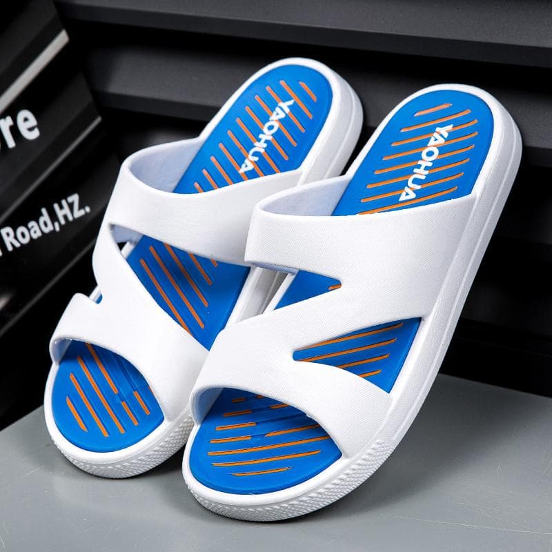 New Slippers Men's Summer Casual Shoes for Men Outdoor Comfortable Soft Sole Slides Beach Sandals Size 39-44 Zaoatos Hombre 39 blue